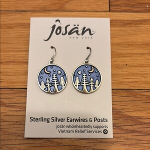 Josän Sterling Silver Blue Earrings